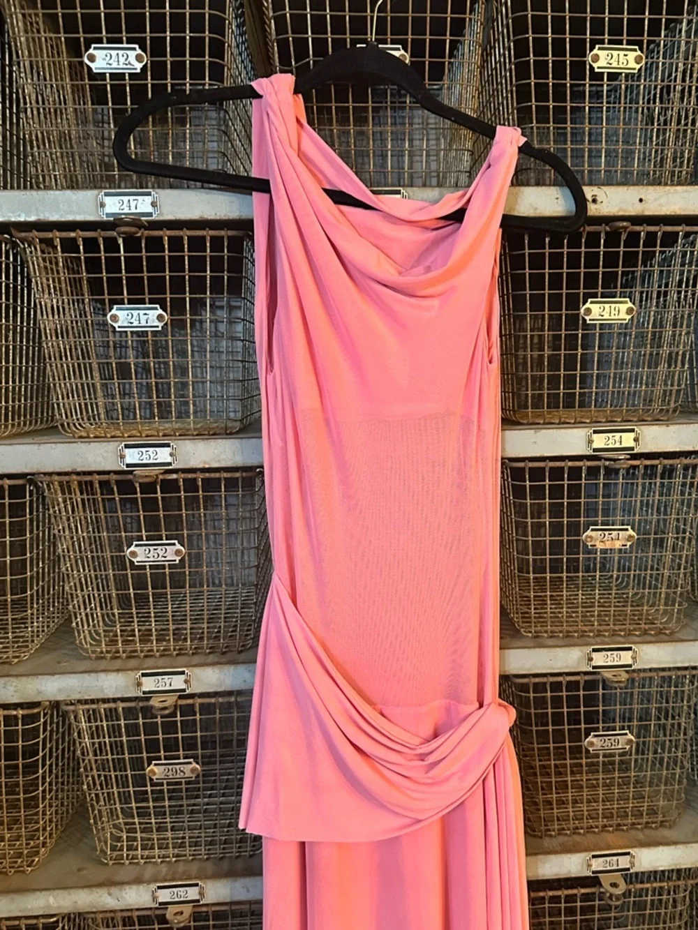 MISHA Pink The Sisal Mesh Maxi Dress Size Medium 38632